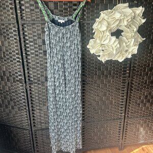 Rose anna Printed Silk Sleeveless Maxi Dress Size 36